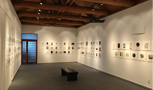image of AIMPE miniprint exhibition gallery 2017