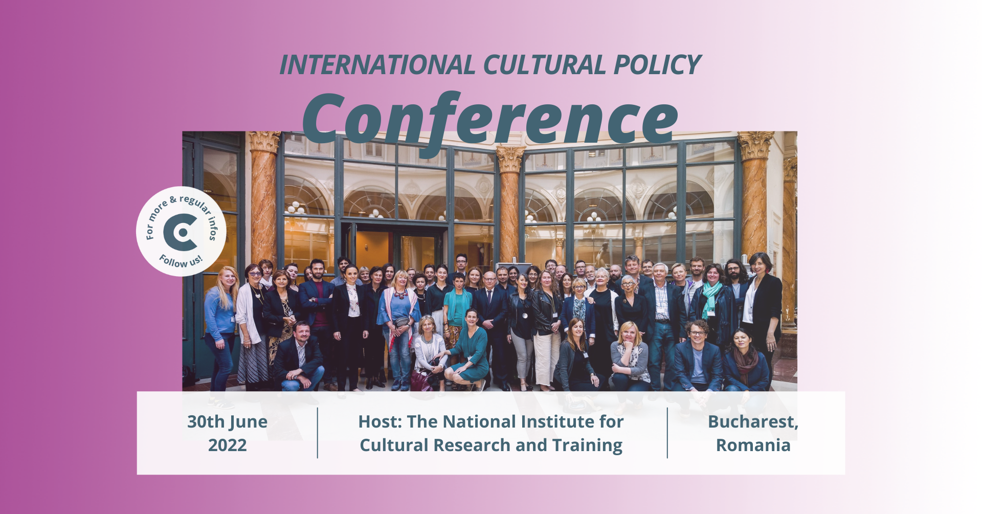 Image of International Cultural Policy Conference advertising banner