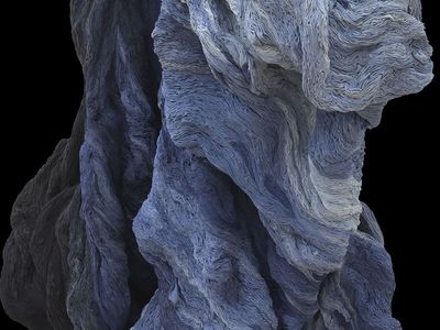 Image of blue textile artwork