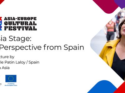 Cover image of the lecture featuring Ms Gaëlle Patin-Laloy, with text saying 'Asia Stage: A Perspective from Europe'.